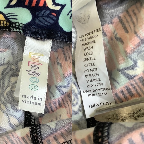 NEW LulaRoe Tall Curvy (TC) Leggings Multi Floral - Picture 6 of 9